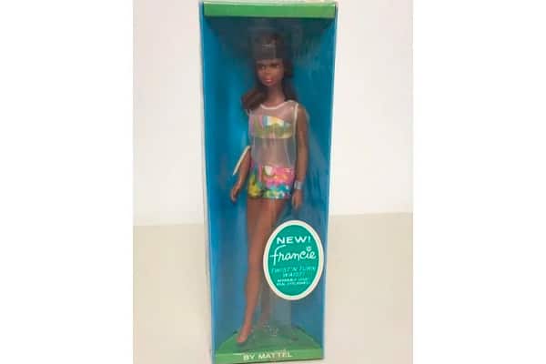 7 Vintage Mattel Black Francie Barbie